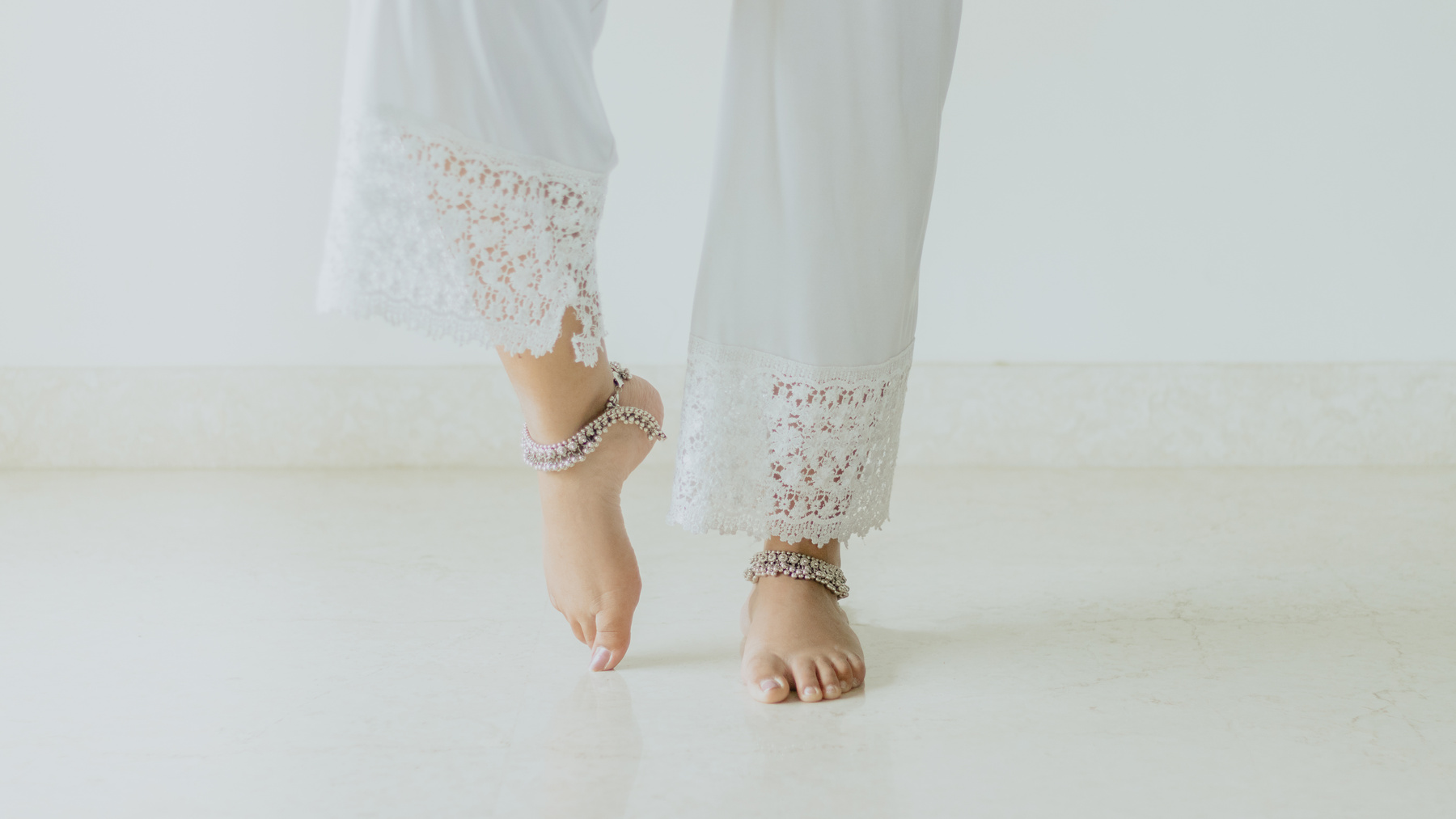 Indian Woman Wearing Payal